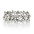 1970's Platinum 30.00cts Diamonds Vintage Bracelet - The Back Vault
