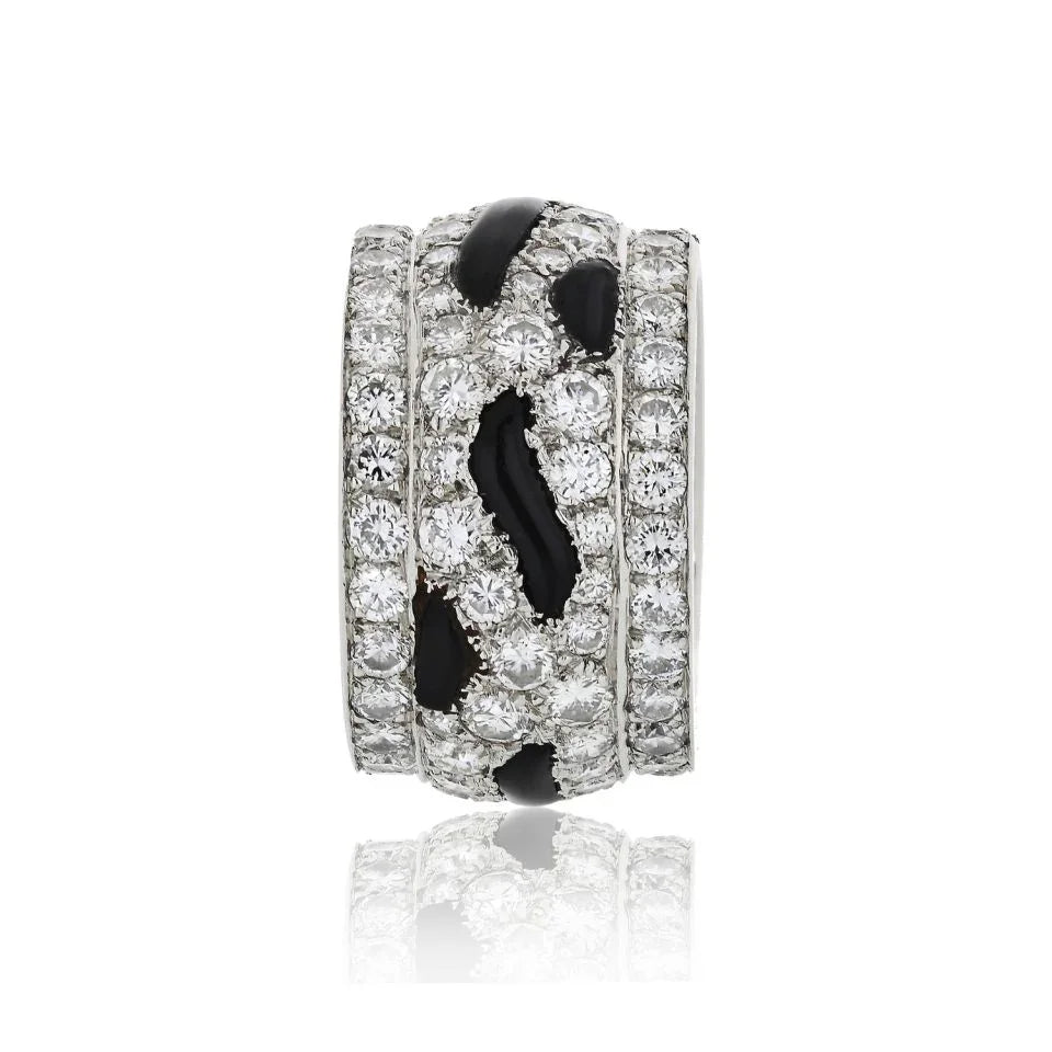 Cartier Platinum Nigeria Diamond And Onyx Eternity Band - The Back Vault
