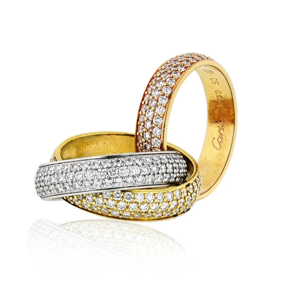 Cartier Trinity 4.64cts All Diamond Ring - The Back Vault