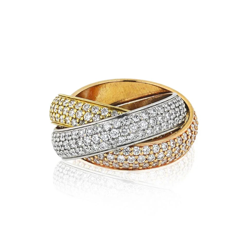 Cartier Trinity 4.64cts All Diamond Ring - The Back Vault