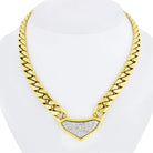 David Webb 1970's Platinum & 18K Yellow Gold 3.75cts Diamond Link Necklace - The Back Vault