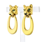 Cartier Panthere 18K Yellow Gold Door Knockers Clip Earrings - The Back Vault