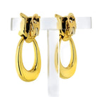 Cartier Panthere 18K Yellow Gold Door Knockers Clip Earrings - The Back Vault