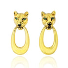 Cartier Panthere 18K Yellow Gold Door Knockers Clip Earrings - The Back Vault