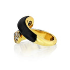 Van Cleef & Arpels Toi et Moi 18K Yellow Gold Diamond, Black Onyx Ring - The Back Vault