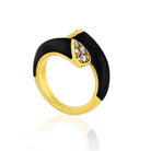 Van Cleef & Arpels Toi et Moi 18K Yellow Gold Diamond, Black Onyx Ring - The Back Vault