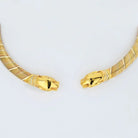 Cartier Choker 1990's Tri-color Double headed Panthere Necklace - The Back Vault