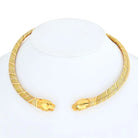 Cartier Choker 1990's Tri-color Double headed Panthere Necklace - The Back Vault