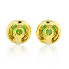 Tiffany & Co. Paloma Picasso 18K Yellow Gold Dome Jadeite Jade Earrings - The Back Vault