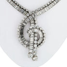 Boucheron 1960's Platinum 111 Carat Magnificent Musical Note Diamond Necklace - The Back Vault
