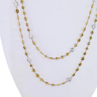Platinum & 18K Yellow Gold 32 carat 56 Inches Fancy Color And White Diamonds by the Yard Necklace - The Back Vault