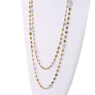 Platinum & 18K Yellow Gold 32 carat 56 Inches Fancy Color And White Diamonds by the Yard Necklace - The Back Vault