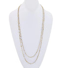 Platinum & 18K Yellow Gold 32 carat 56 Inches Fancy Color And White Diamonds by the Yard Necklace - The Back Vault