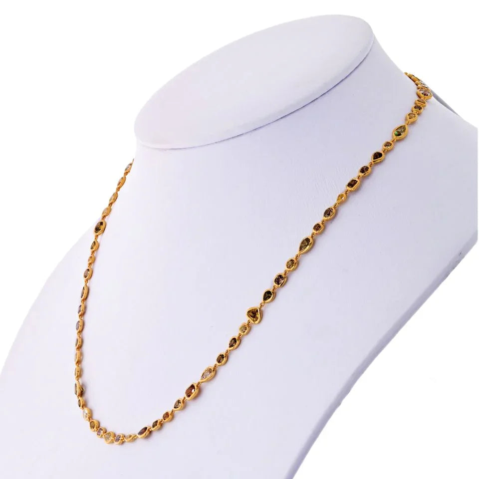 18K Yellow Gold 11 Carat Fancy Color Natural Diamonds By The Yard - The Back Vault