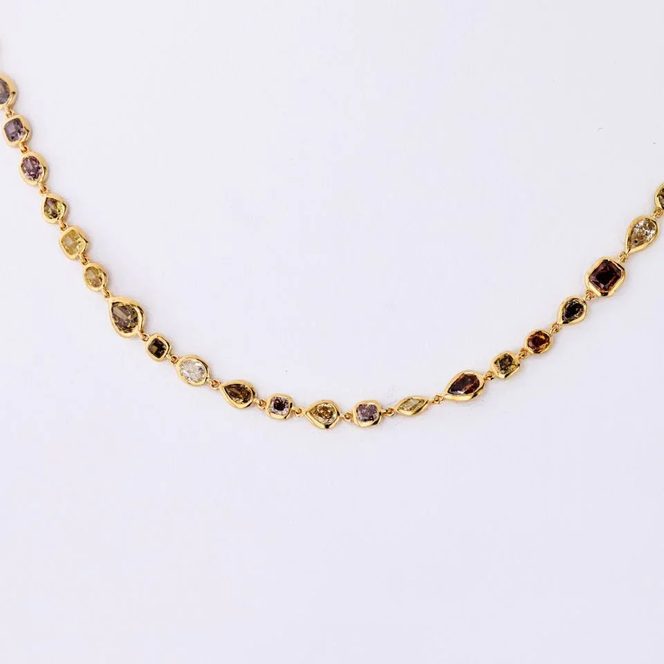 18K Yellow Gold 11 Carat Fancy Color Natural Diamonds By The Yard - The Back Vault