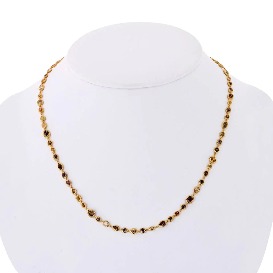 18K Yellow Gold 11 Carat Fancy Color Natural Diamonds By The Yard - The Back Vault