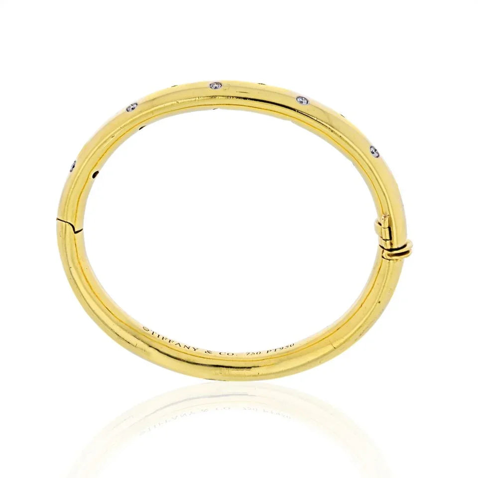 Tiffany & Co. Etoile 18K Yellow Gold 0.40 carat Diamond Bangle Bracelet - The Back Vault
