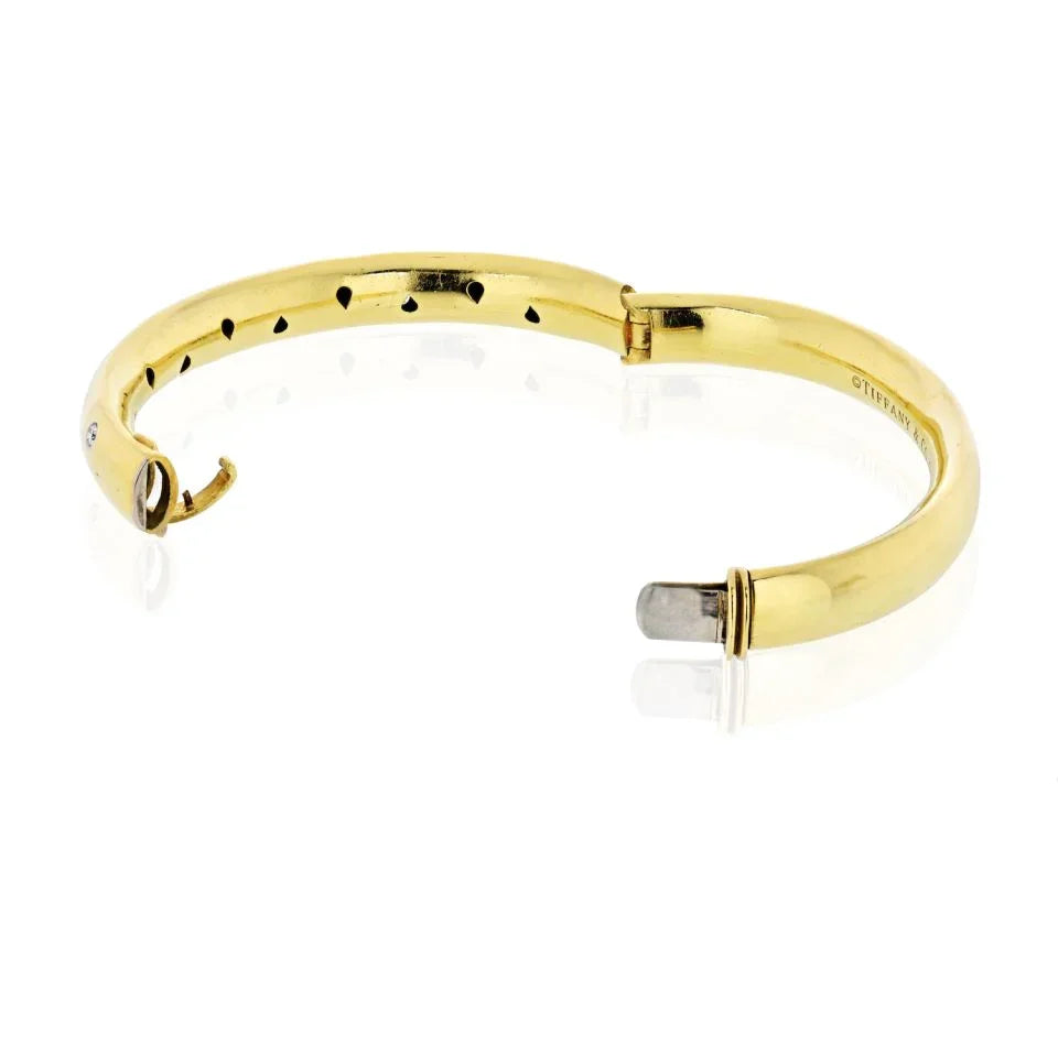 Tiffany & Co. Etoile 18K Yellow Gold 0.40 carat Diamond Bangle Bracelet - The Back Vault