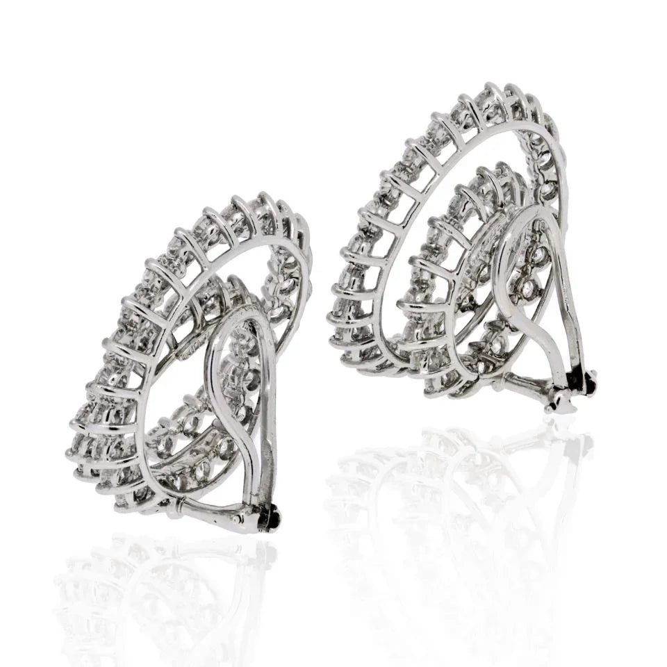 Tiffany & Co. Platinum 6.00cts Diamond Swirls Earrings - The Back Vault