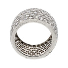 Van Cleef & Arpels Platinum 6.75 carat Pave Multi Row Diamond Cluster Ring - The Back Vault