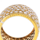 Van Cleef & Arpels Platinum 6.75 carat Pave Multi Row Diamond Cluster Ring - The Back Vault