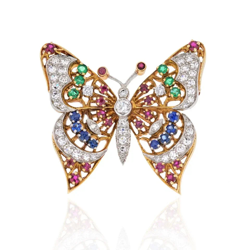 18K Yellow Gold Brooch - The Back Vault