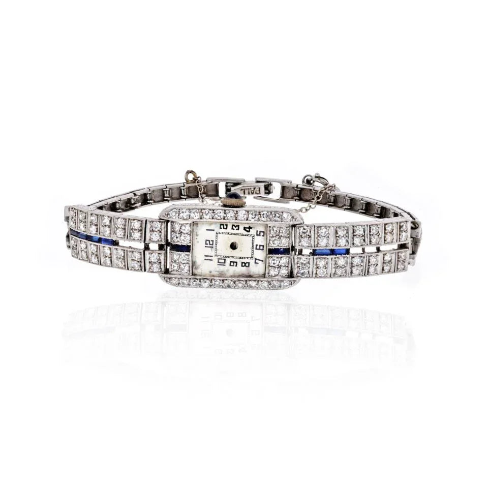 Art Deco Platinum Women Watch - The Back Vault