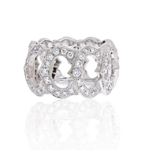 Cartier 18K White Gold 'C' De Cartier All Diamond Ring
