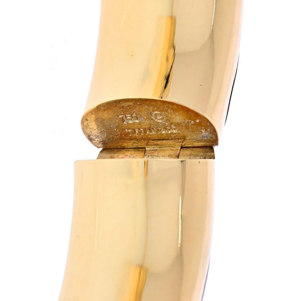 Tiffany & Co. 18K Yellow Gold Blue Lapis Bangle Bracelet - The Back Vault