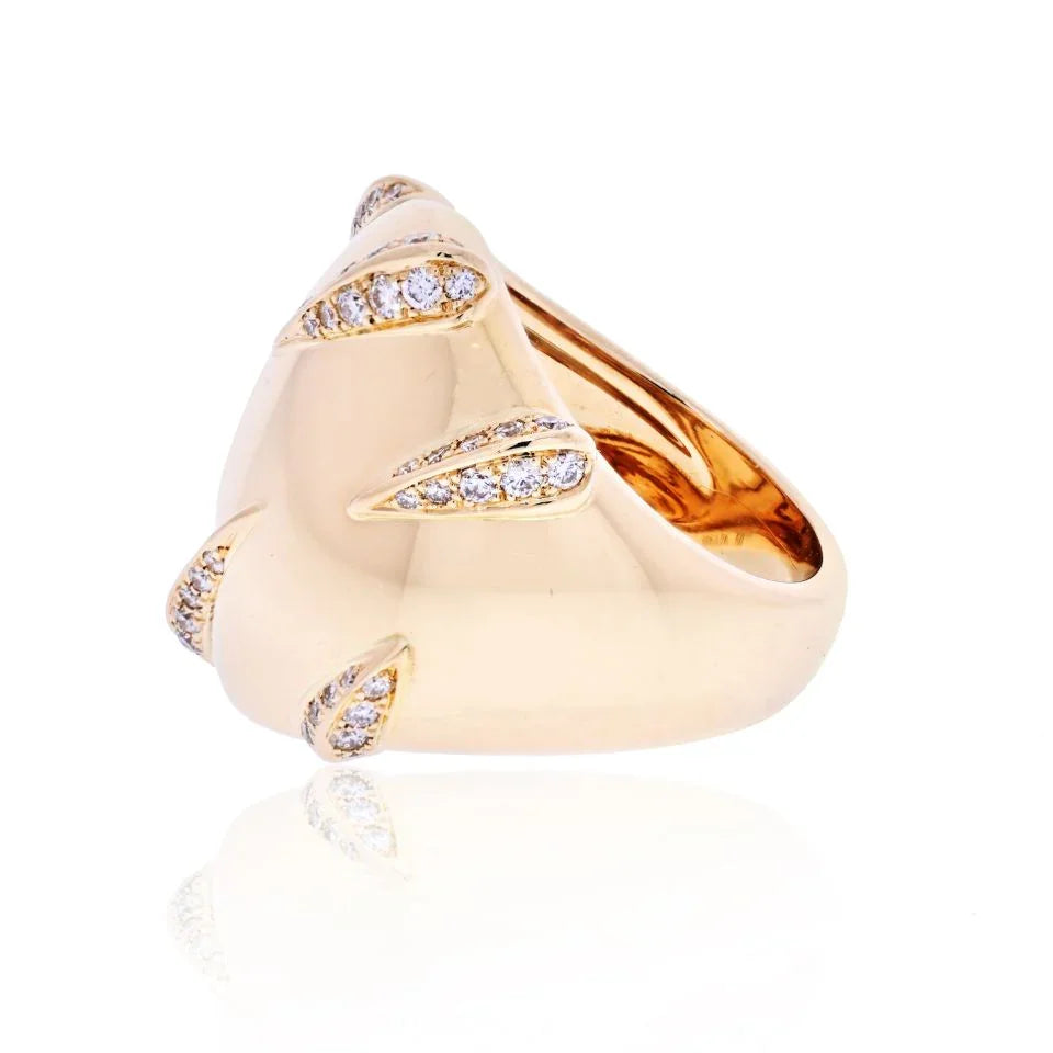 Cartier 18K Yellow Gold Panthere Claw Diamond Ring - The Back Vault