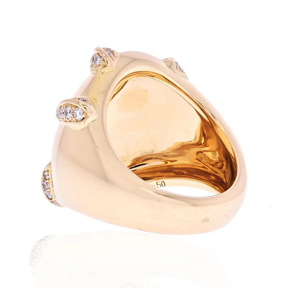 Cartier 18K Yellow Gold Panthere Claw Diamond Ring - The Back Vault