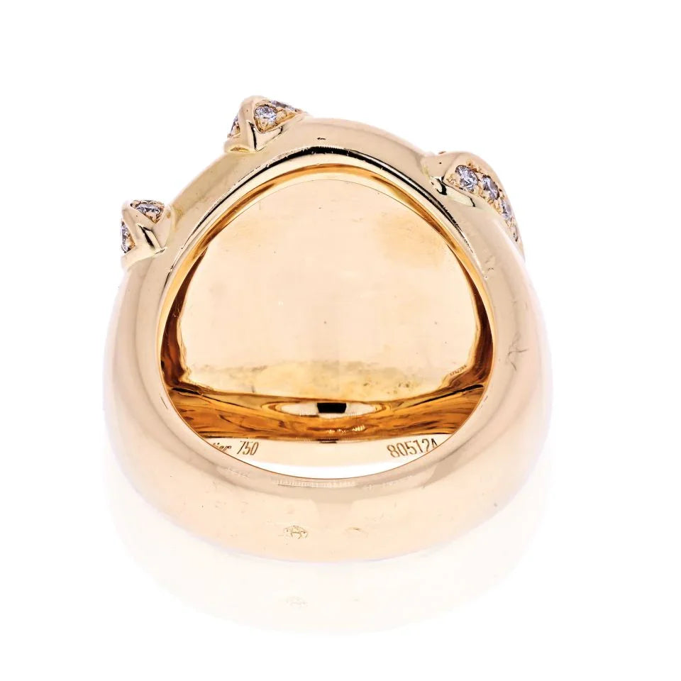 Cartier 18K Yellow Gold Panthere Claw Diamond Ring - The Back Vault