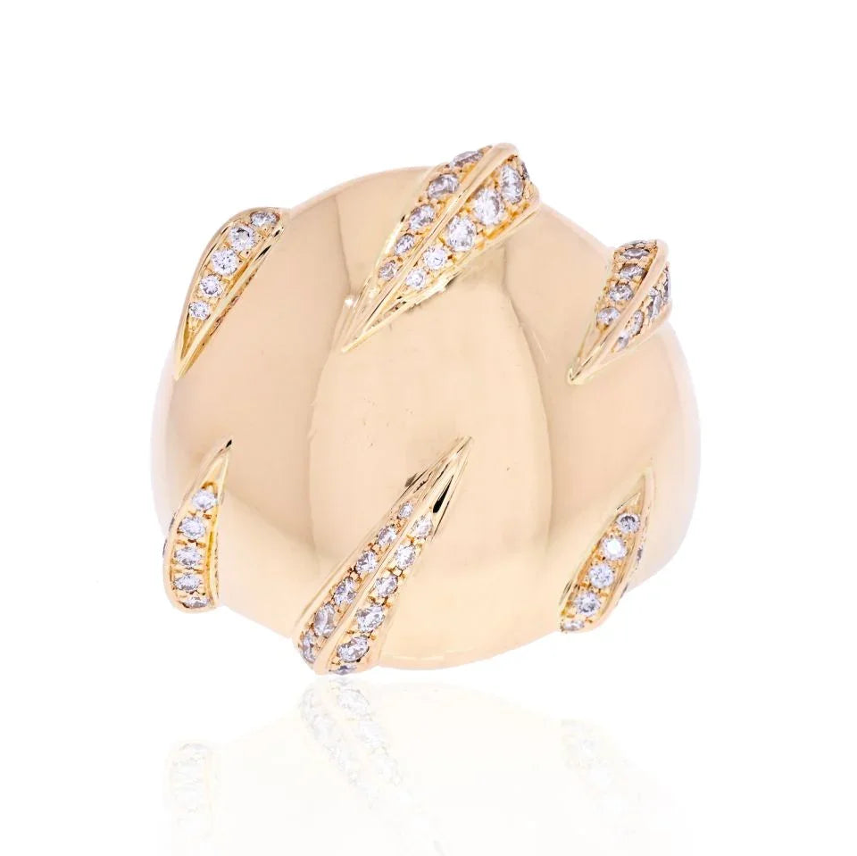 Cartier 18K Yellow Gold Panthere Claw Diamond Ring - The Back Vault