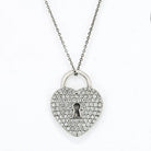 Tiffany & Co. Platinum Pave Diamond Heart Pendant - The Back Vault