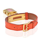 Hermes Salmon Coral Dial Kelly Strap Women Watch - The Back Vault