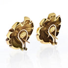 Tiffany & Co. 18K Yellow Gold Swirl Leaf Flower Earrings - The Back Vault