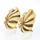 Tiffany & Co. 18K Yellow Gold Swirl Leaf Flower Earrings - The Back Vault