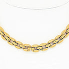 David Webb Yellow Gold Link Chain Diamond And Ruby Necklace - The Back Vault