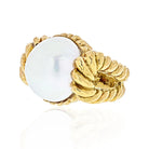 David Webb 18K Yellow Gold Mabe Pearl Ring - The Back Vault