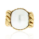 David Webb 18K Yellow Gold Mabe Pearl Ring - The Back Vault