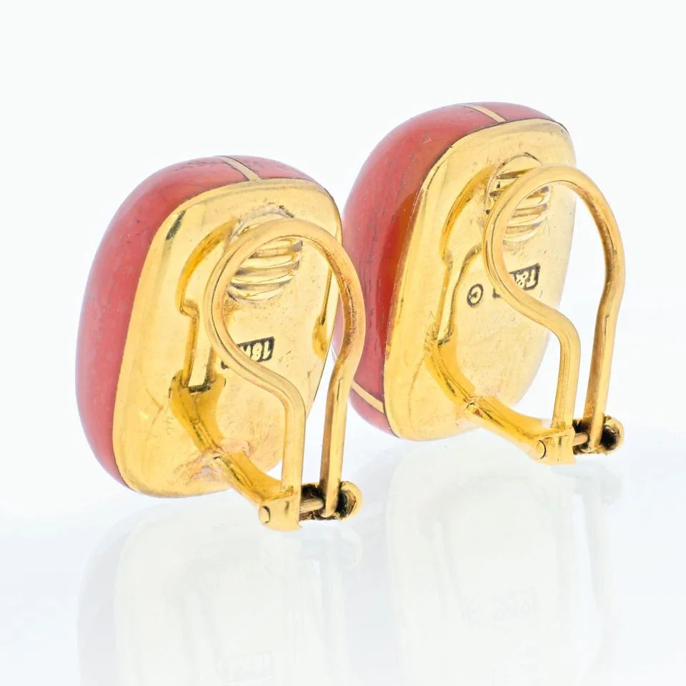 Tiffany & Co. 18K Yellow Gold Angela Cummings Jasper Earrings - The Back Vault