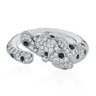 Cartier 18K White Gold Panthere Diamond And Onyx Ring - The Back Vault