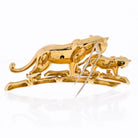 Cartier 18K Yellow Gold Panthere "Mother And Her Cub" Brooch - The Back Vault