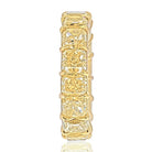 14.28 Carats Fancy Yellow Cushion Cut 18K Yellow Gold Eternity Band - The Back Vault