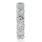 14K White Gold 7.28 Carat U-Shape Round Diamond Eternity Band - The Back Vault