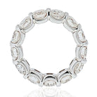 14K White Gold 7.28 Carat U-Shape Round Diamond Eternity Band - The Back Vault