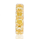 18K Yellow Gold Radiant Cut Fancy Yellow Diamond Eternity Band - The Back Vault