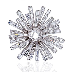 Bvlgari Platinum 1960's Diamond Setting for a Brooch