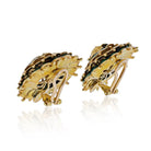 Tiffany 18K Yellow Gold Vintage Flower Earrings - The Back Vault