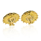 Tiffany 18K Yellow Gold Vintage Flower Earrings - The Back Vault